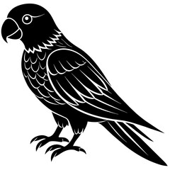           Simple parrot silhouette vector illustration.
