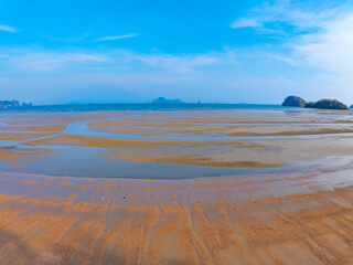 Aerial view Beautiful sea in summer season in Thailand