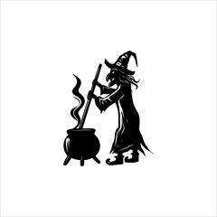 halloween icon logo simple art monochrome monokrom one tone element grave spooky creepy dark art illustration zombie