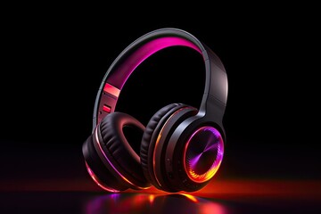 Vibrant gaming headphones with rgb lighting