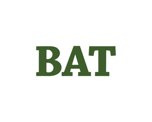 BAT logo design vector template