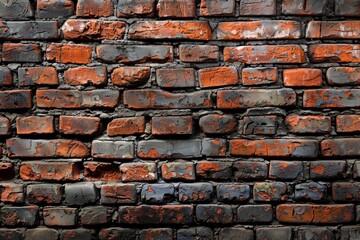 Brick walls that have not been covered with cement - generative ai