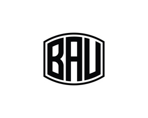 BAU logo design vector template