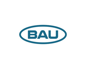 BAU logo design vector template