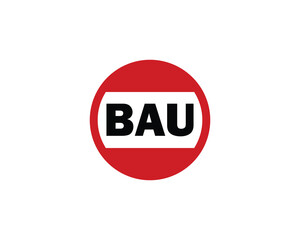 BAU logo design vector template