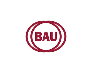 BAU logo design vector template