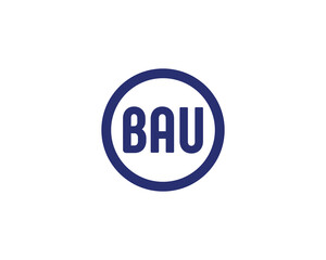 BAU logo design vector template
