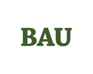 BAU logo design vector template