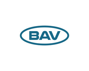 BAV logo design vector template