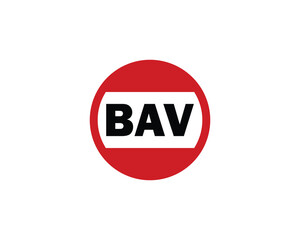 BAV logo design vector template