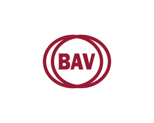 BAV logo design vector template