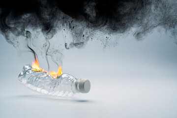 Burning Plastic Bottle