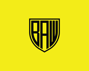 BAW logo design vector template