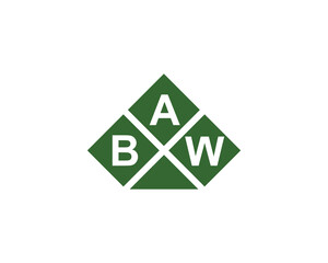 BAW logo design vector template