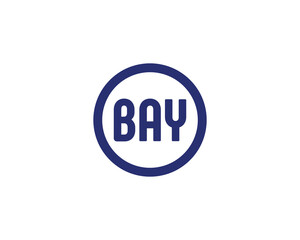 BAY logo design vector template