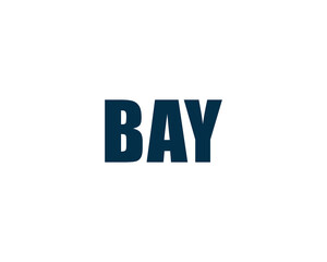 BAY logo design vector template