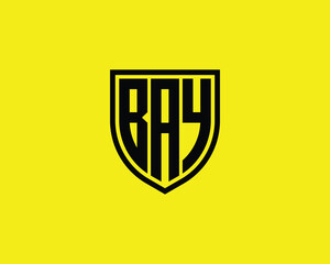BAY logo design vector template