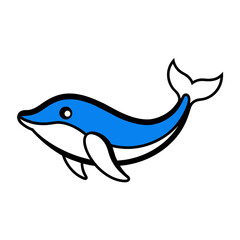 Blue whale logo icon