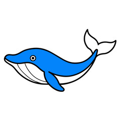Blue whale logo icon
