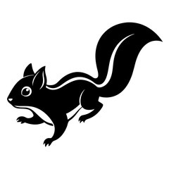 Obraz premium Flying squirrel vector icon illustration