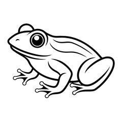 Frog vector line art