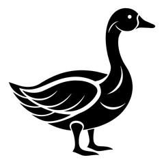 Goose silhouette vector illustration art