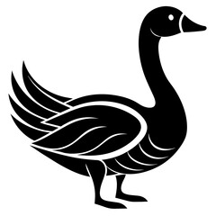 Goose silhouette vector illustration art