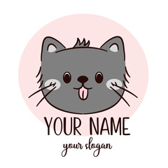 Pet Logo Design Template Flat Style Vector