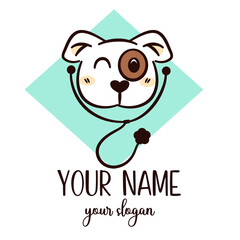 Pet Logo Design Template Flat Style Vector