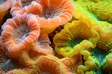 macro photography of marine corals