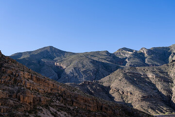 Rock formations in the Virgin River Gorge in NW Arizona