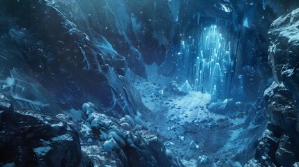 Hidden deep in a remote valley surrounded by jagged ice cliffs the Glacial Mage Citadel appears to be a part of the natural landscape . .