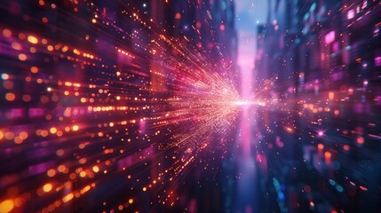 Obraz premium Our animations capture the essence of the digital revolution. Where ideas flow freely This is driven by rapid exchange facilitated by 5G and fiber optics.