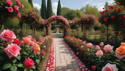 Imagine A Rose Garden In A Dream Where The Colors