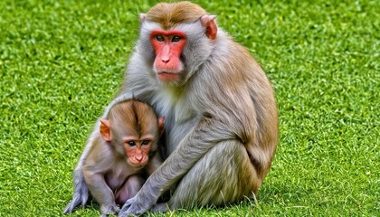 Unbreakable Bond: Mother and Baby Japanese Macaques Share Tender Moment