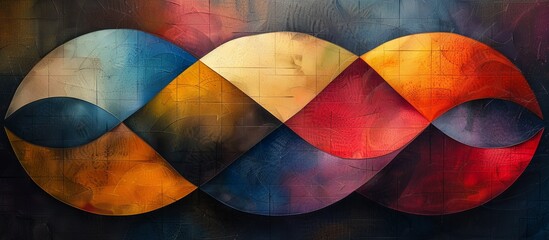 Vibrant and colorful abstract painting depicting a wave with bold and striking hues, perfect for modern art enthusiasts