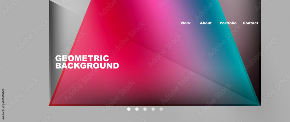 Poster a geometric background featuring a rectangle in electric blue and a triangle in the center in shades