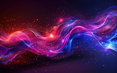 Obraz premium The swirling purple design displays sparkling artistic energy, a digital artistic abstract art style for the background, with high quality.