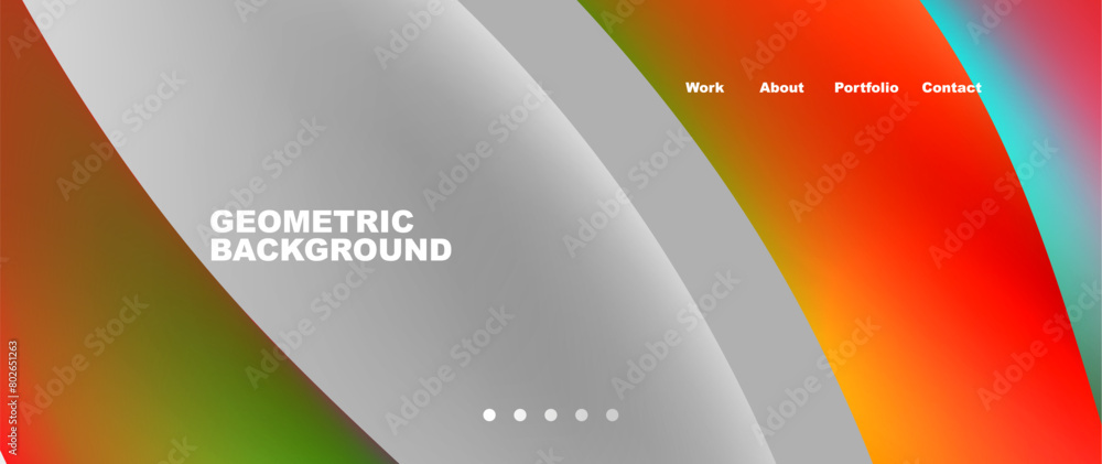 Poster this geometric background features a vibrant rainbow of colors, perfect for logos or branding on com