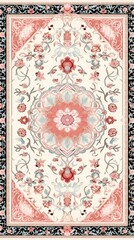 Obraz premium pastel color flower prayer mat rug carpet, ai