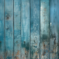 Aged Turquoise Wooden Planks Texture

