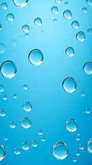 Close-up of water drops on blue background
