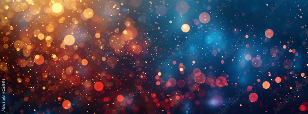 Poster abstract blurred background with bokeh lights and glitter