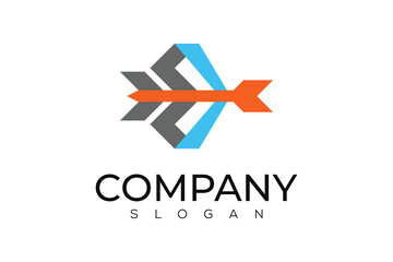 Creative Arrow Icon Logo. Simple Design Template  