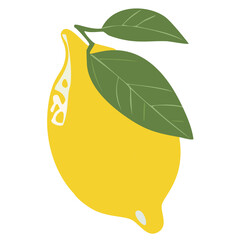 lemon with leaves