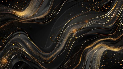 abstract background with black and gold lines