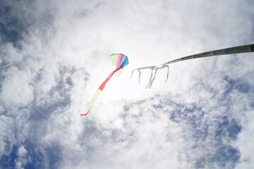 the kite in the sky with dramatic tone