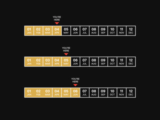 Fototapeta premium visual guidance for March to May. Vector Illustration