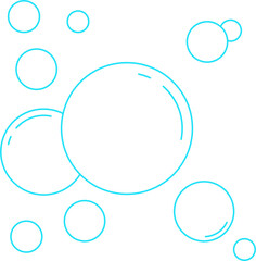 Water Bubbles Outline Illustration Vector