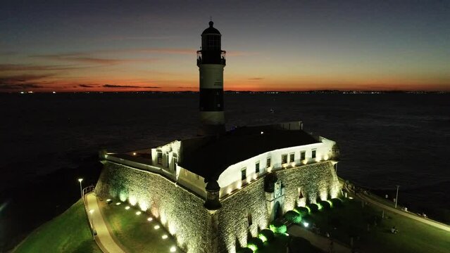 Aerial view of Farol da Barra - Salvador, Bahia, Brazil
